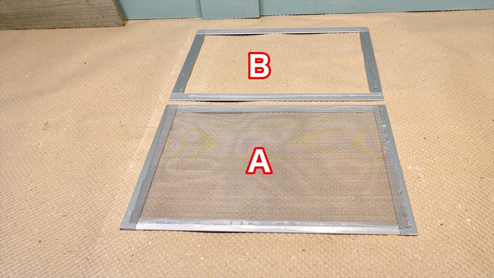 フレーム付きガラス水槽用のネット型のフタ（網蓋）を作りました