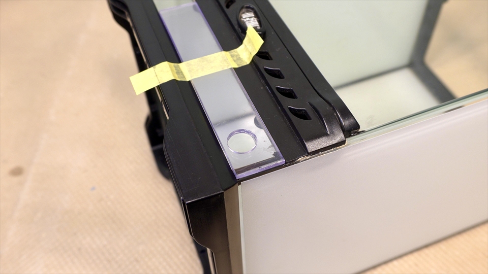 グラステラリウムに自作のガイドを取り付け